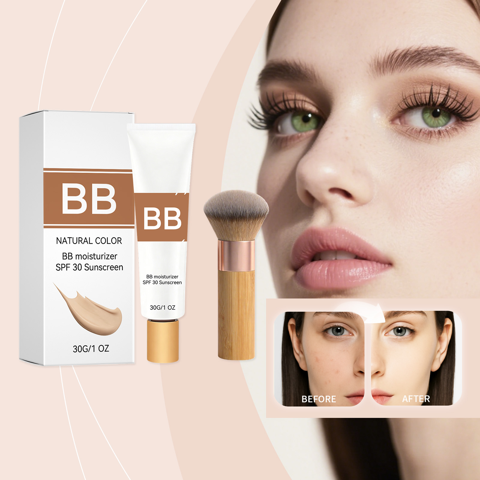 Group Head Brush - Crema BB Idratante Colorata SPF 30
