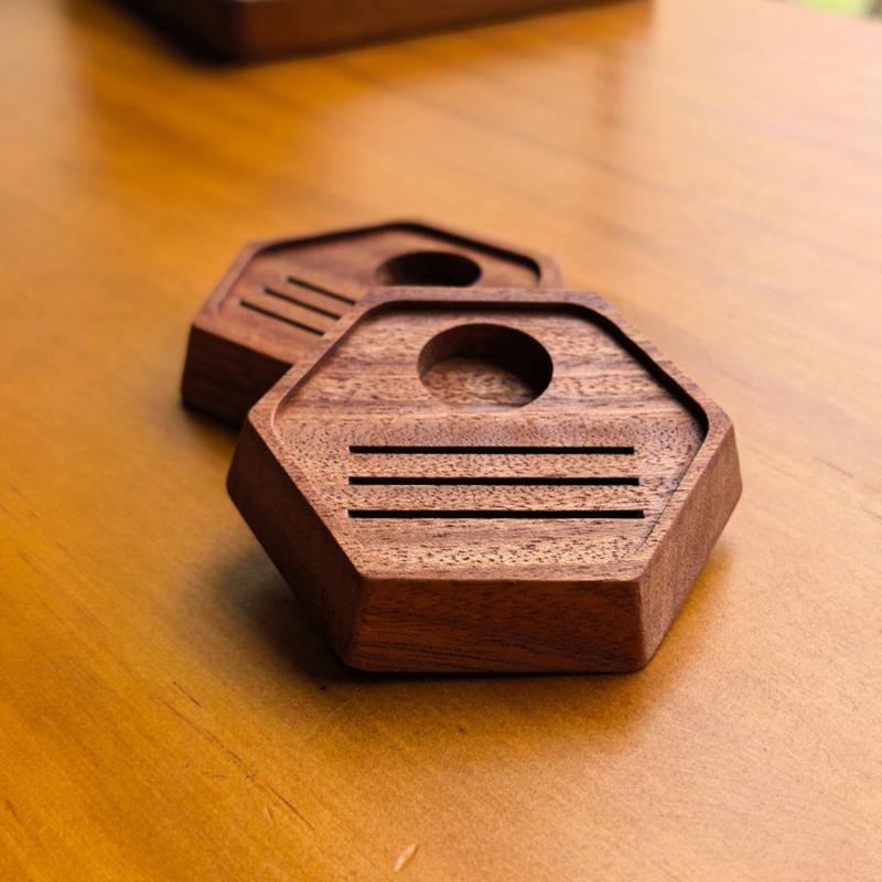 Puck Screen Mesh - ● Supporto Universale in Legno Esagonale