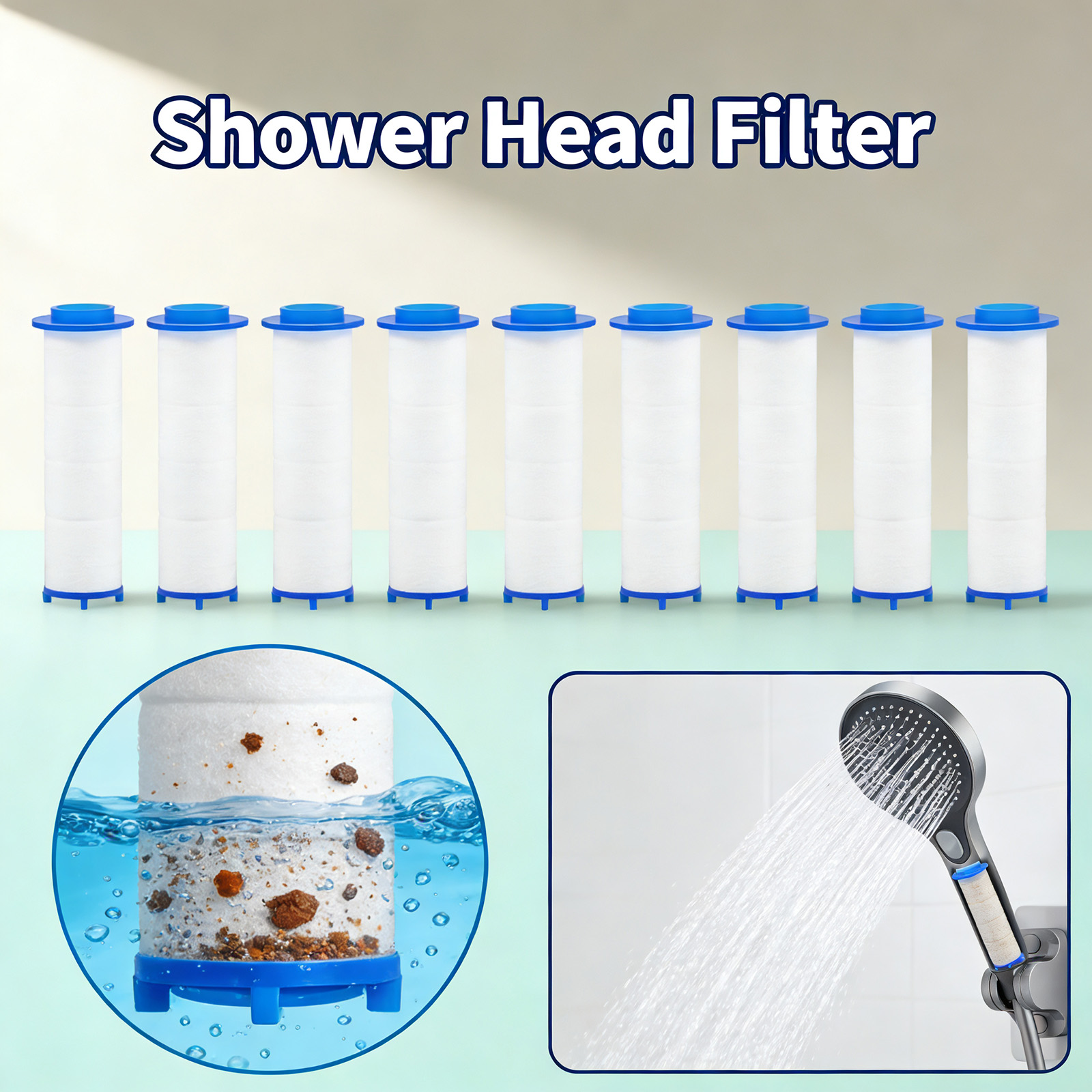 Water Filter Cartridge - Cartuccia filtrante di ricambio per doccia